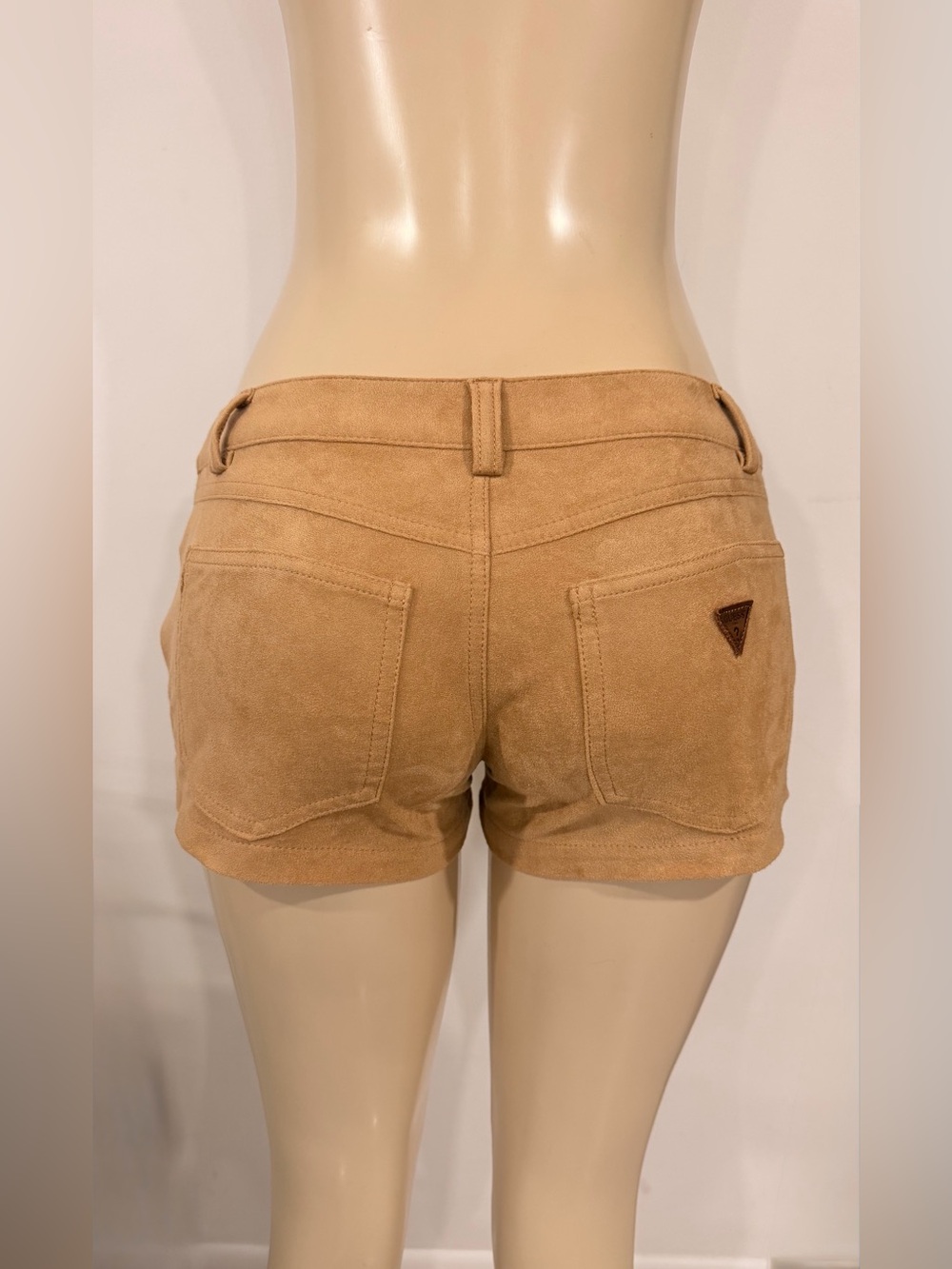 Guess Tan Suede-Look Women’s  Shorts Y2K